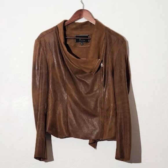 blanc noir Jackets & Blazers - BNCI by Blanc Noir Women's Faux Leather Full Zip Jacket in size Large